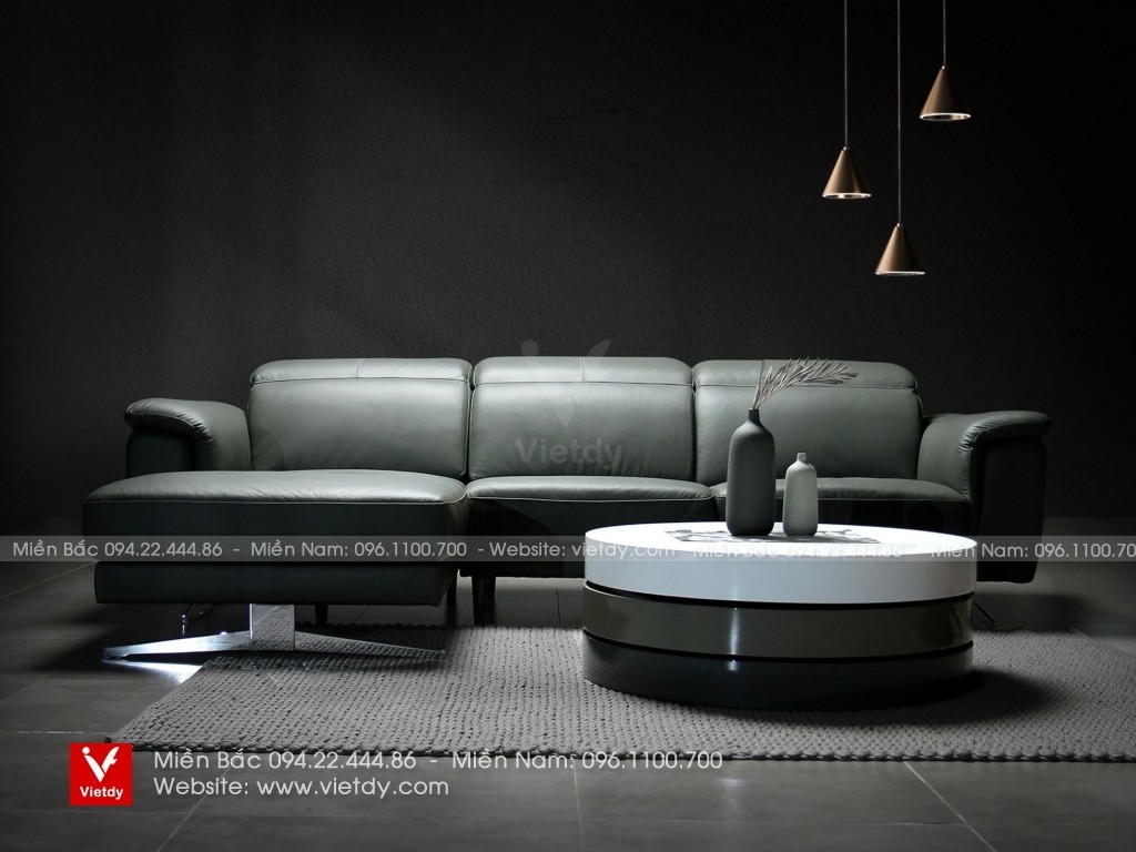 Bộ sofa da bò Brazil CASA CD-9237A thiết kế sang trọng