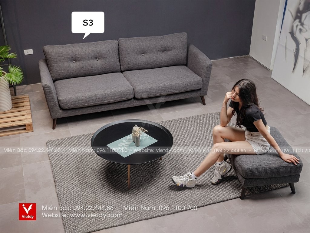 Sofa vải nỉ Ý S3 CASA CD-5051 nhập khẩu chính hãng
